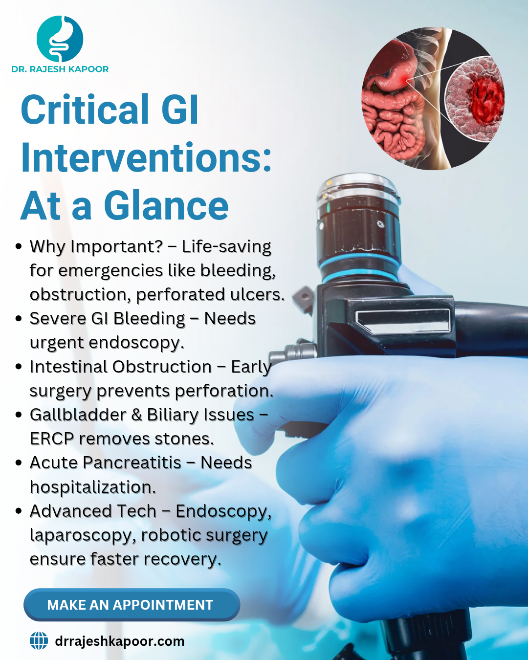Critical GI Interventions: Immediate Care for Complex Digestive Conditions